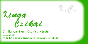 kinga csikai business card